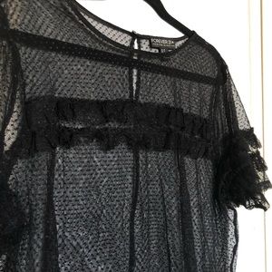 Forever 21 + Romantic Ruffled Mesh Top